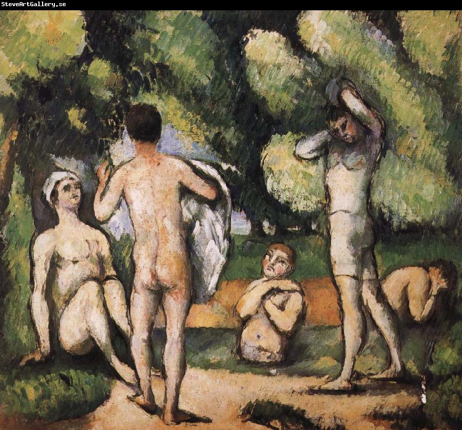 Paul Cezanne were five men and Bath